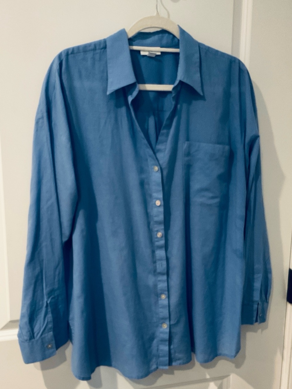 J. Jill Sky Blue Long-Sleeve Button-Down Shirt